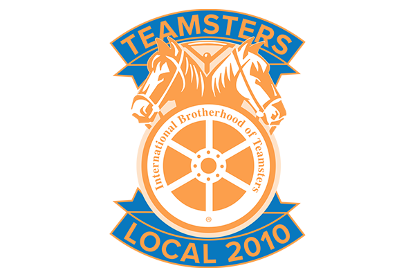 "Teamsters International Brotherhood of Teamsters Local 2010" Emblem of two horse heads.