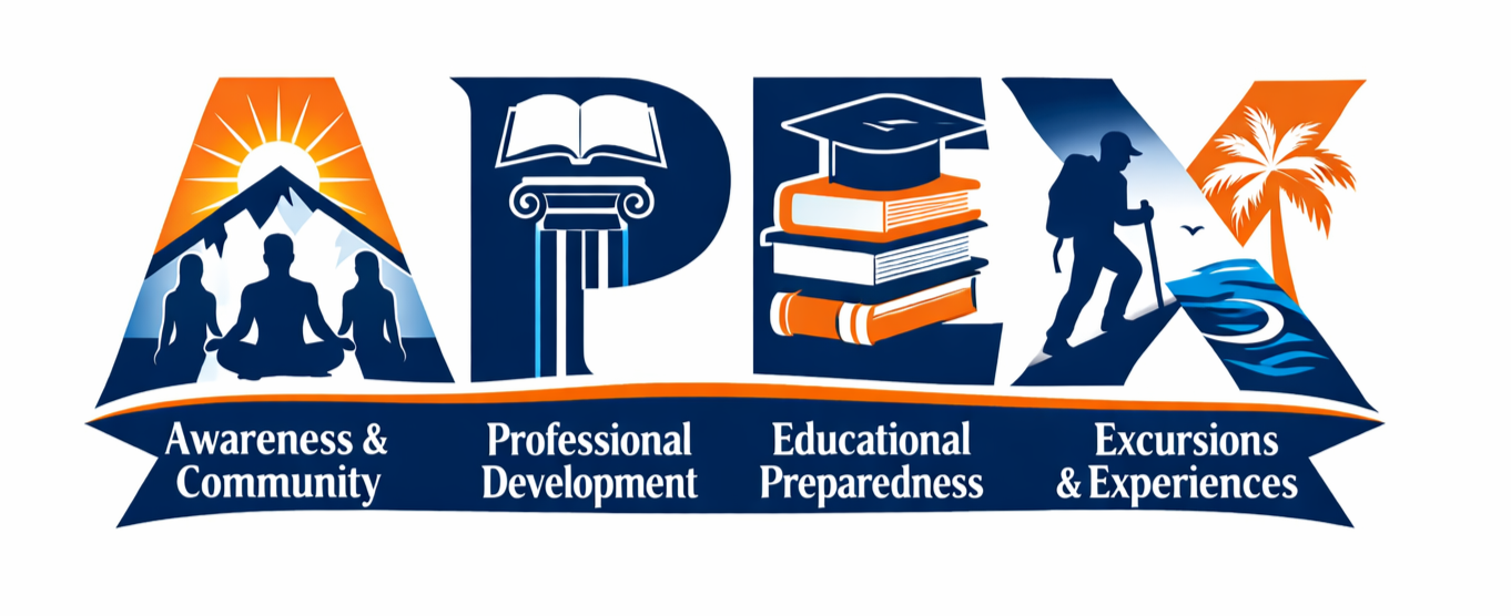 Awareness of Self and Community. Professional Development.  Educational Preparedness.  Excursions and Experiences 