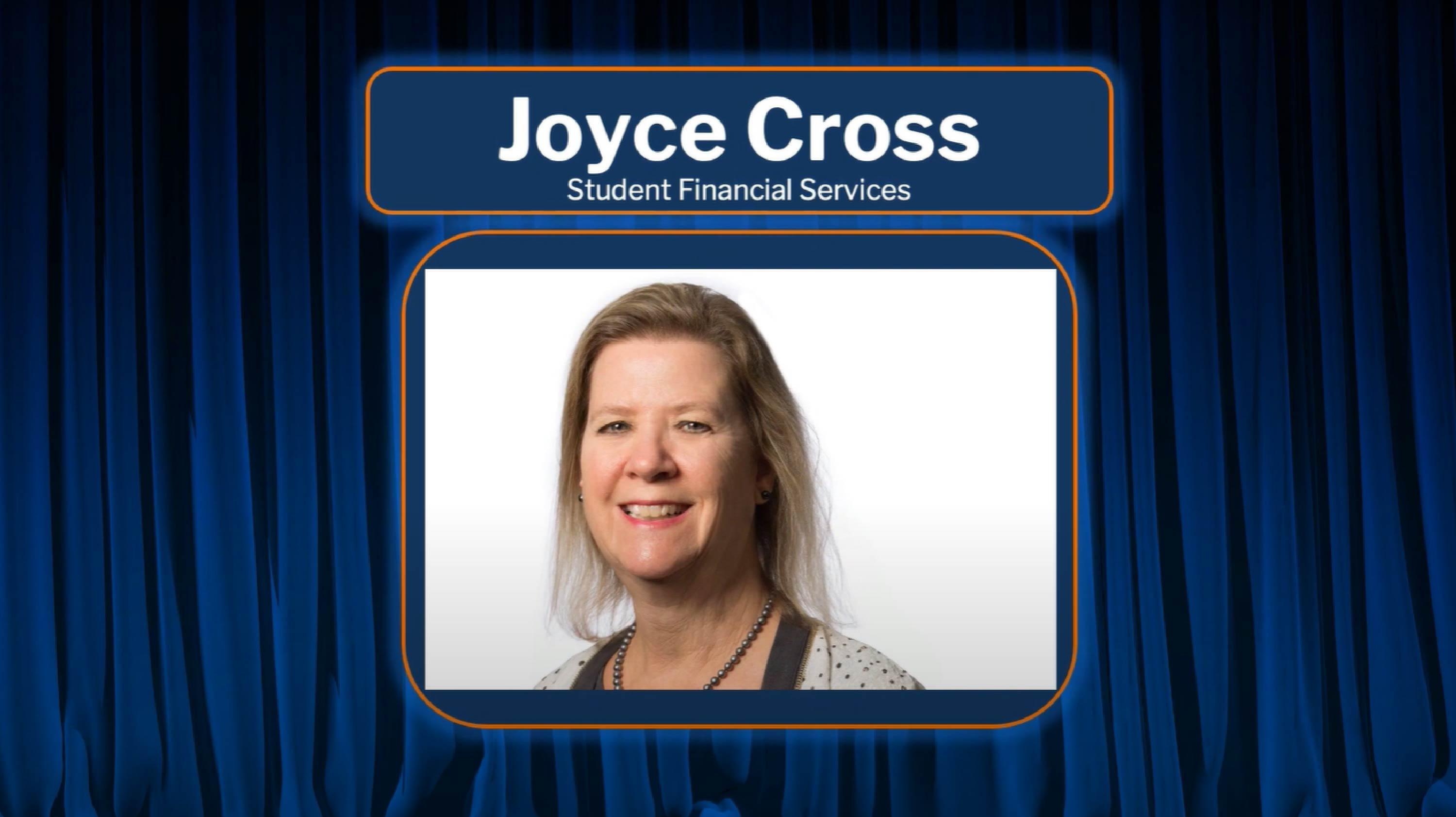 Congratulations Joyce Cross