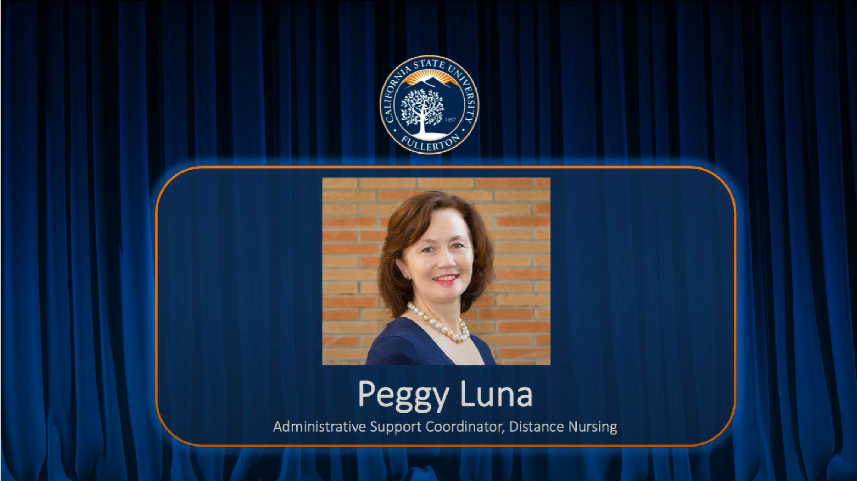 Congratulations Peggy Luna