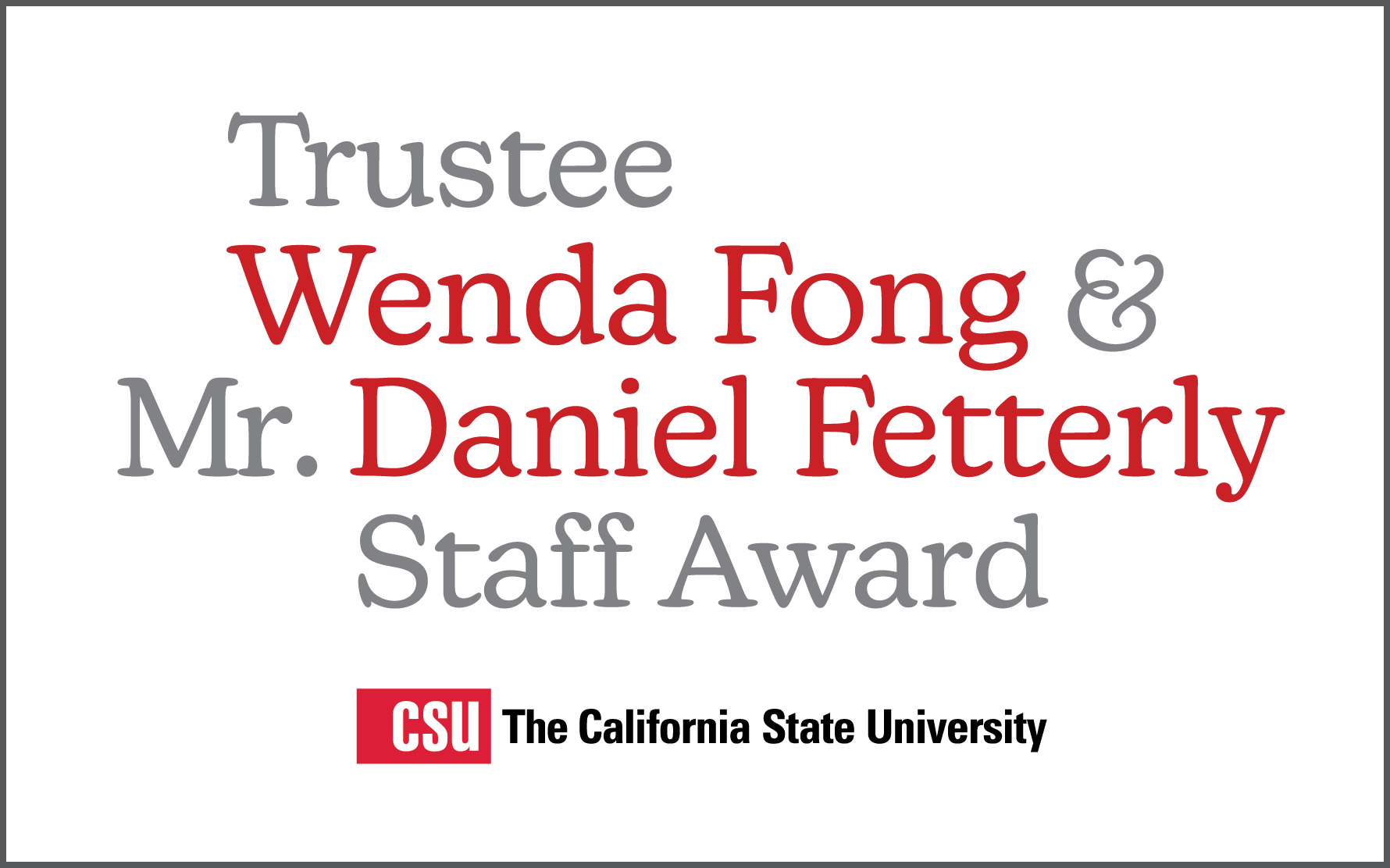 Trustee Wong and Fetterly Award logo